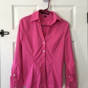 Express hot pink button down shirt